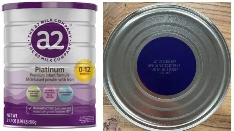 Bộ Y tế yêu cầu rà soát, thu hồi 3 lô sữa A2 Platinum Premium cho trẻ em có chứa độc tố cereulide