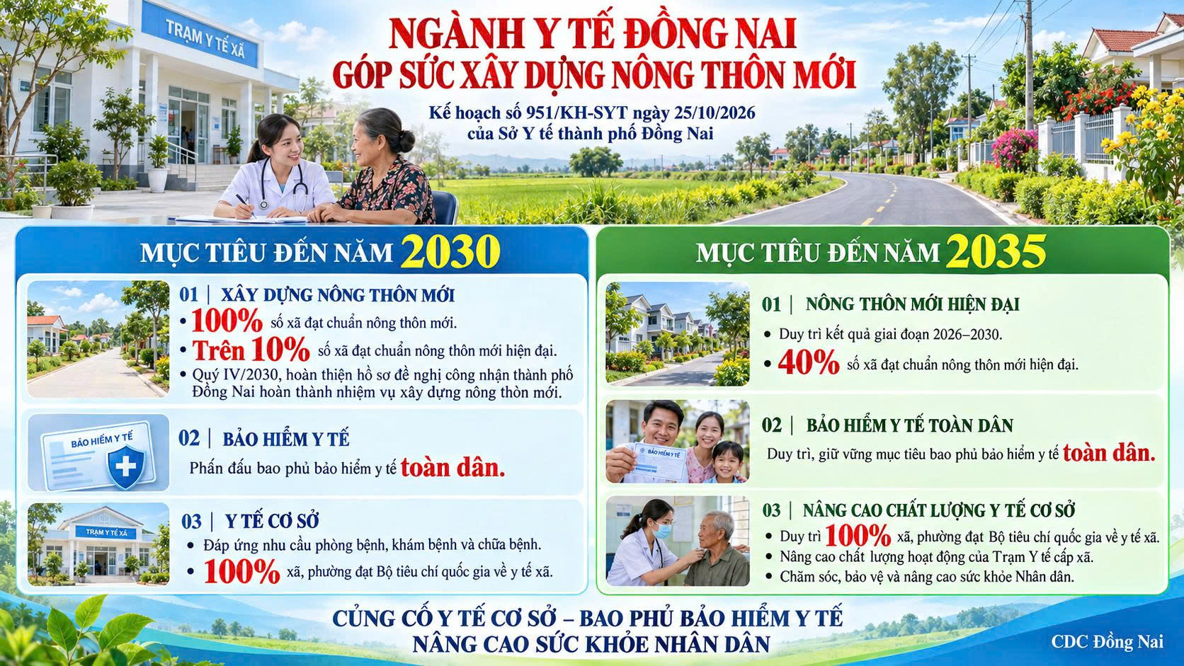 Ngành Y tế Đồng Nai tập trung 4 nhóm giải pháp góp phần xây dựng nông thôn mới